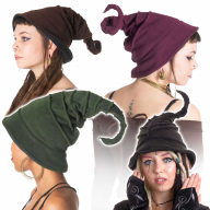 Witch Hat, Bendable Posable Fleece Adult Witches Wizard Hood - Witch Hat (HT2105) by Altshop UK