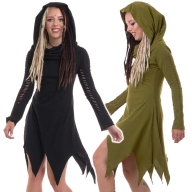 Pixie Witch Cowl Neck Hooded Long Sleeve Dress - Angel Dress (WDR5077) By Altshop UK