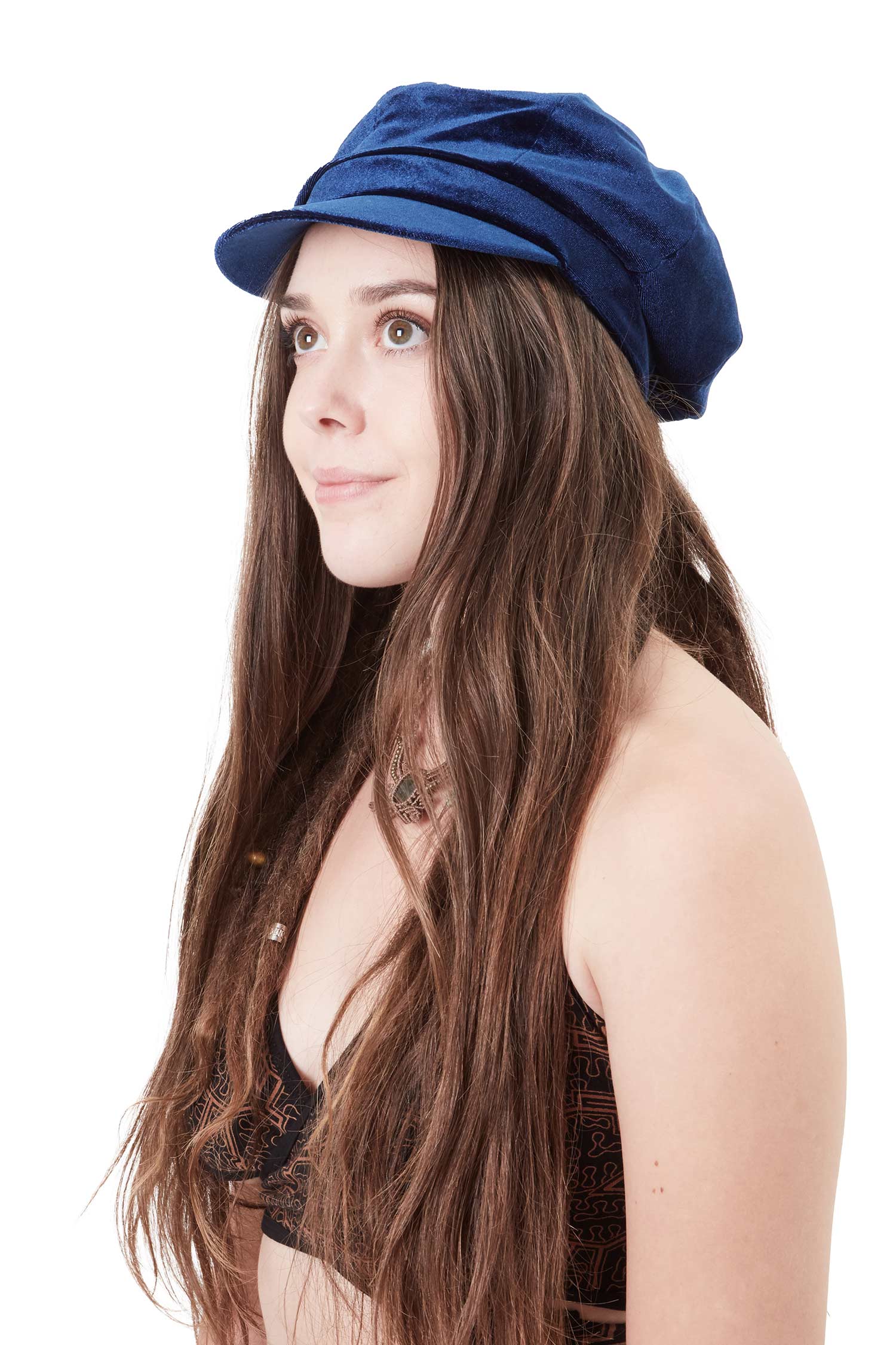 Velvet Baker Boy Hat, Ladies Hippy Newsboy Cap | Altshop UK