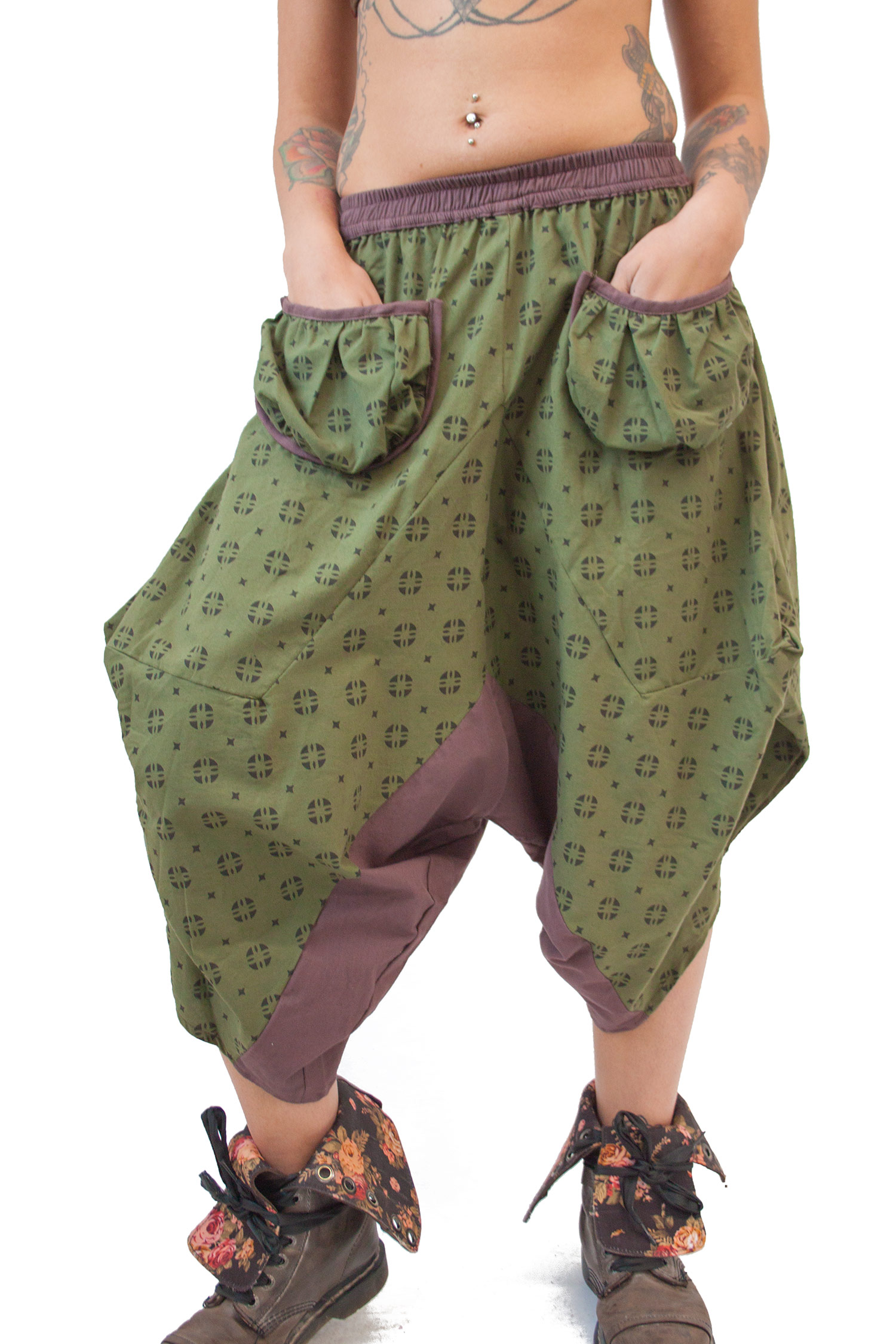 Hippy Harem Pants with Front Pockets