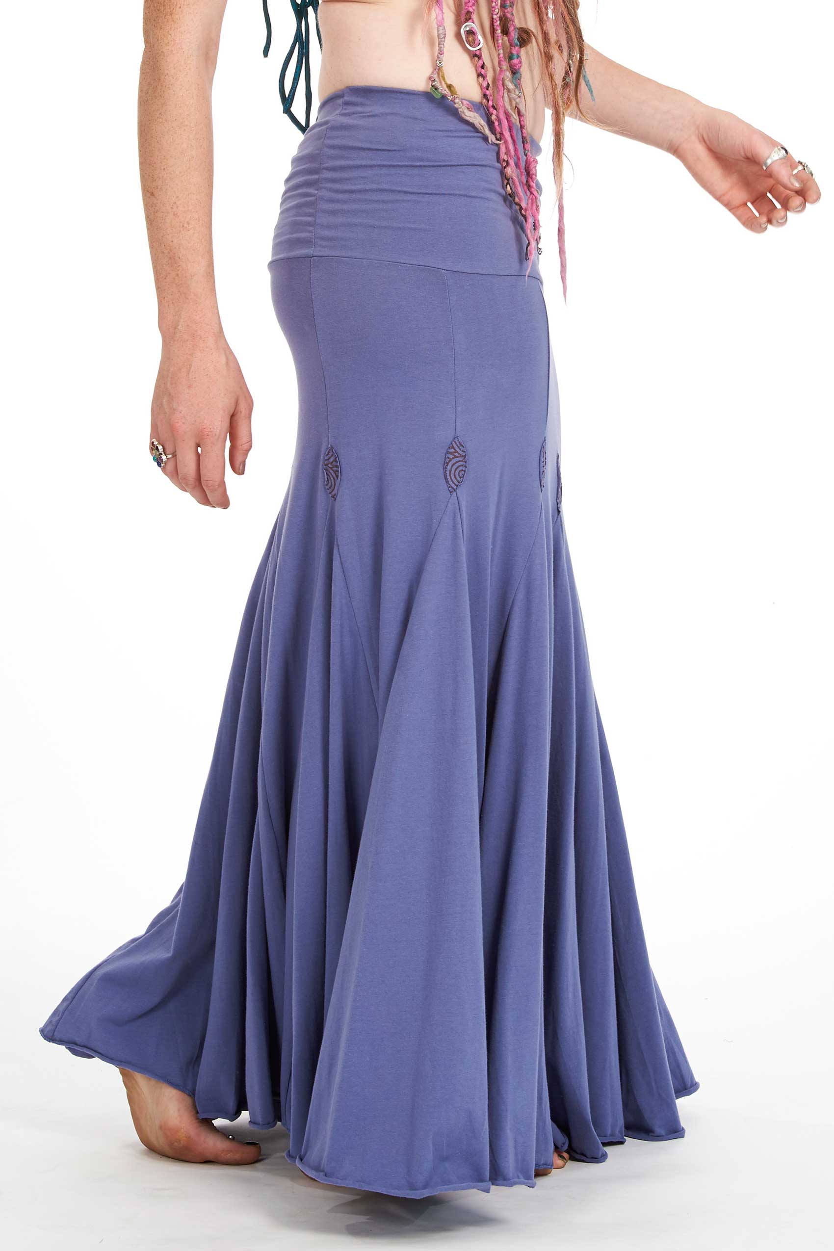 Mermaid Fishtail Skirt, organic cotton long Goa psy faery skirt | Altshop UK