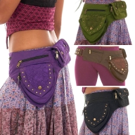Sturdy Festival Pocket Belt with Lace and Studs - Lace Belt (AYALACE) by Altshop UK