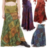 Long Earthy Hippy Patchwork Wrap Skirt - Earth Skirt (DSCN27817) by Altshop UK