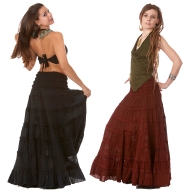 Long Boho Gypsy Queen Skirt - Bobbin Skirt (ROKBOBS) by Altshop UK