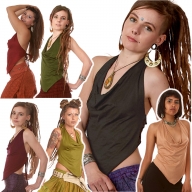 Backless Cowl Neck Psy Top - 4String Top (ROKFOUR) by Altshop UK